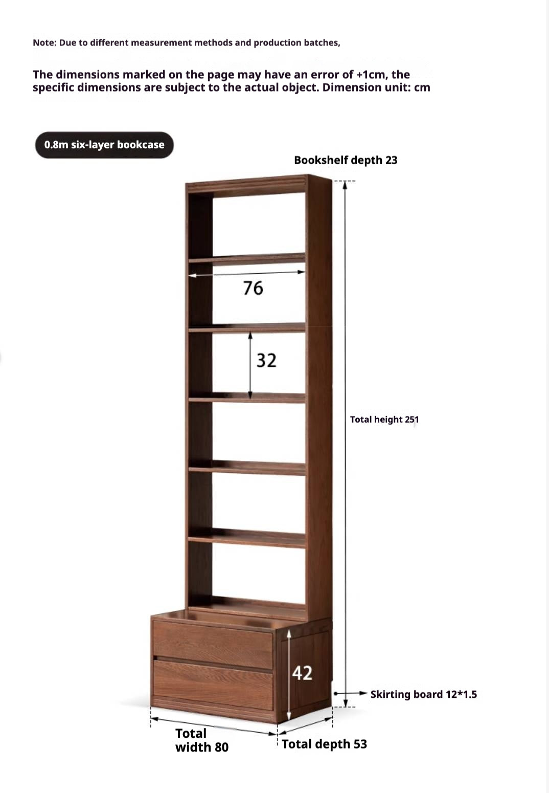 Oak Solid Wood Modern Minimalist Style Bookcase And Storage
