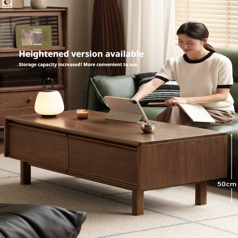 Black Walnut Solid Wood Modern Coffee Table