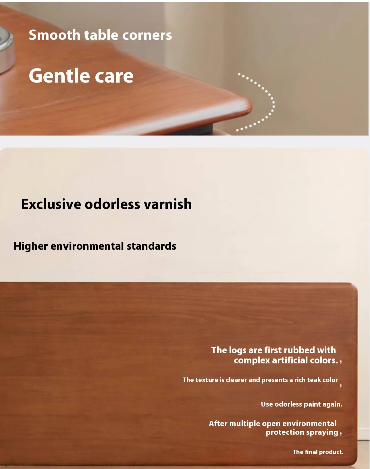 Poplar Solid Wood Antique Style Office Desk