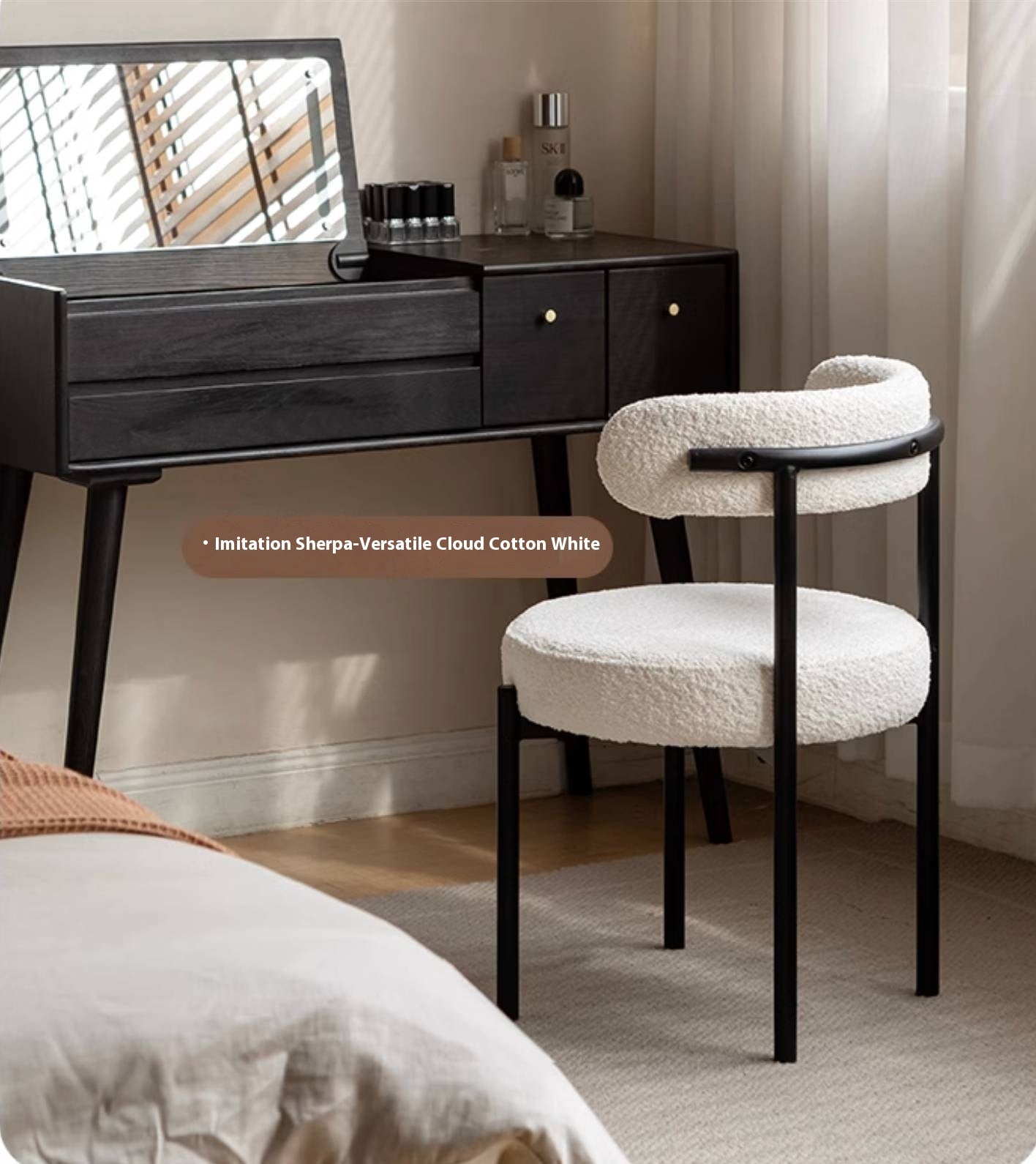 Fabric, Leather Bauhaus Style Chair