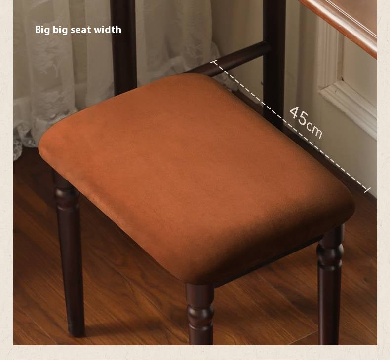 Beech Solid Wood American Retro Style Makeup Stool
