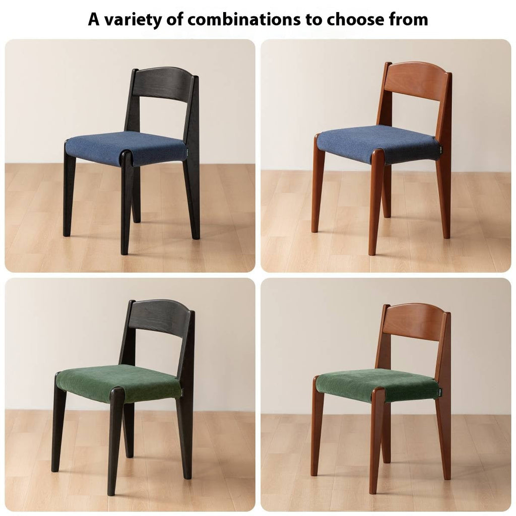 Set 4 pcs Beech Solid Wood Retro Style Dining Chair