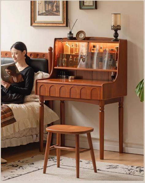 Poplar Solid Wood Multifunctional Makeup Table