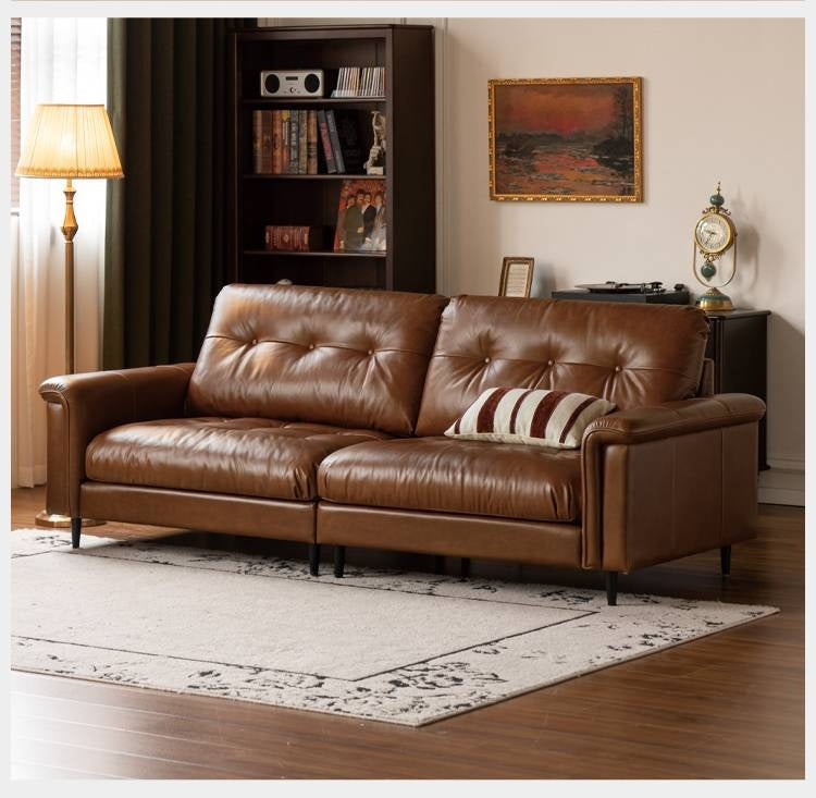 Leather American Retro Style Sofa