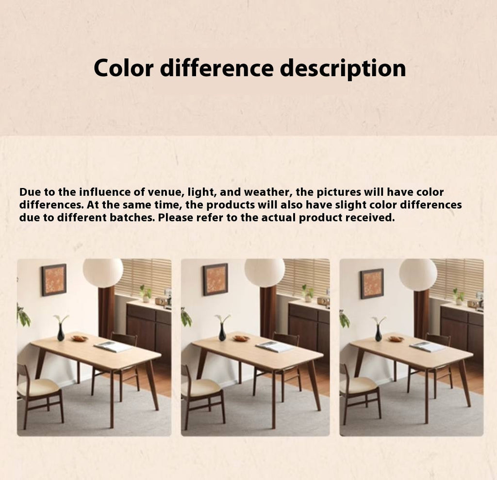 Black Walnut Solid Wood Vintage Rock Plate Dining Table