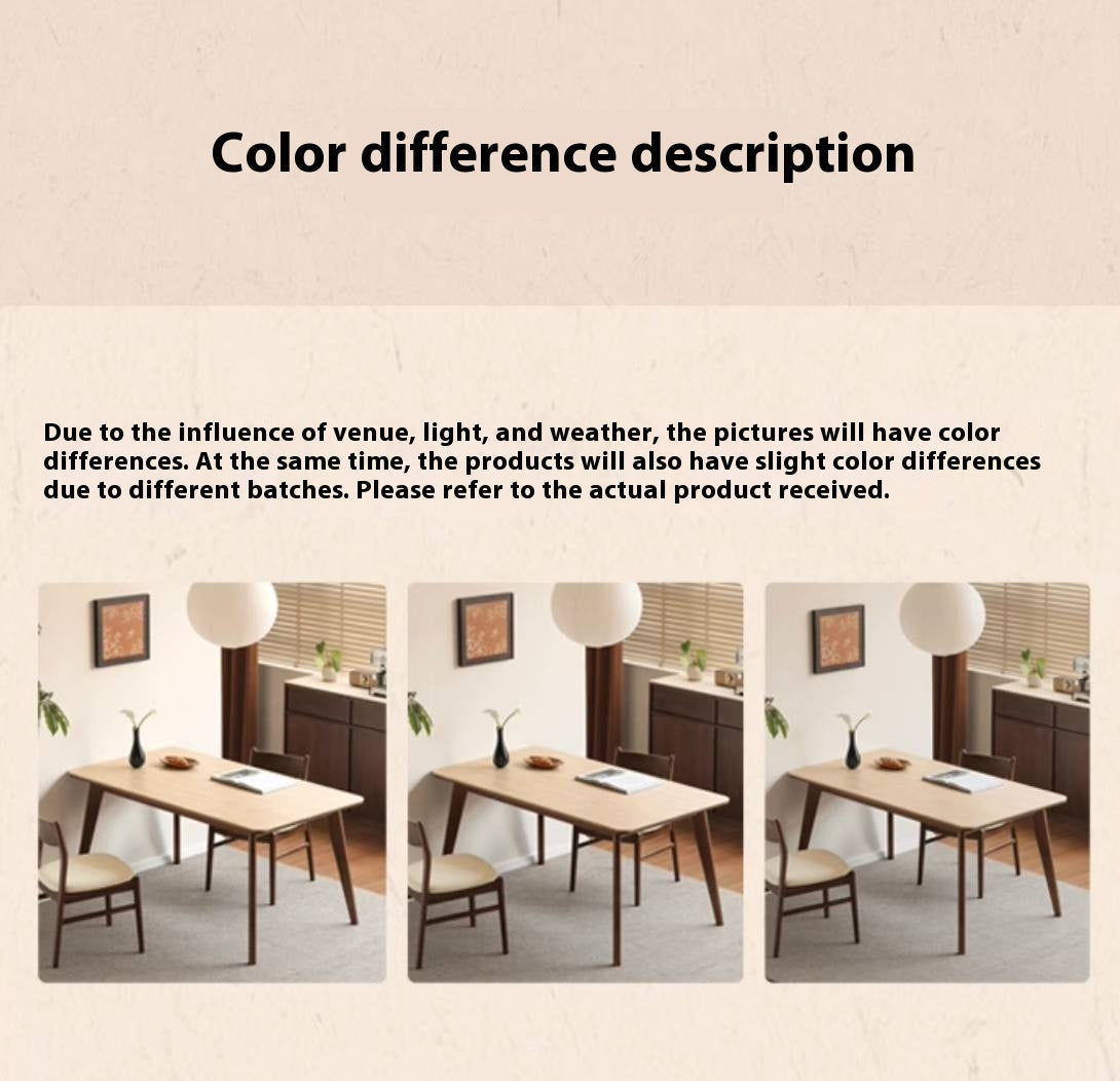 Black Walnut Solid Wood Vintage Rock Plate Dining Table