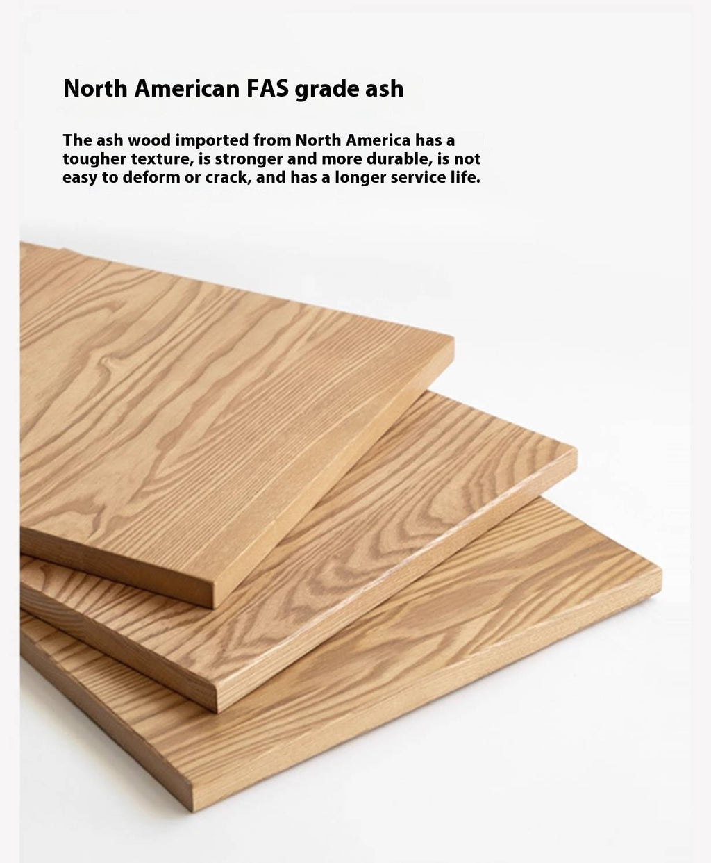 Ash Solid Wood Side Modern Style Cabinet Combination