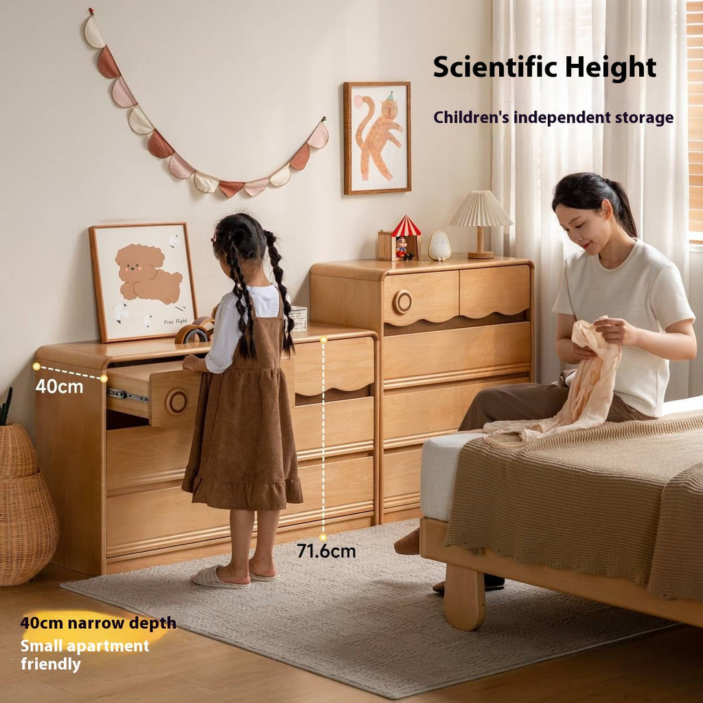 Beech Solid Wood Children's Chest of Drawers