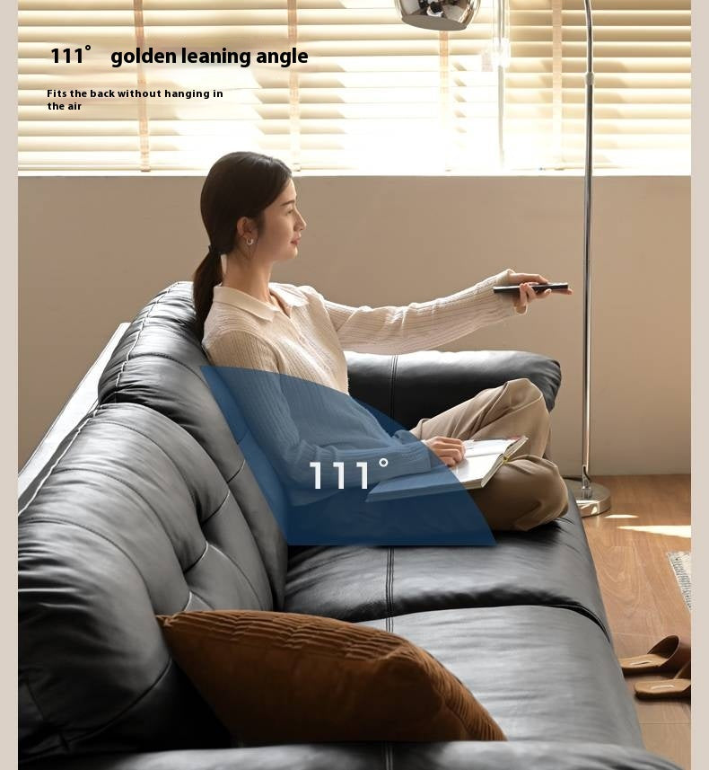 Ash Solid Wood Fabric, Leather Sofa