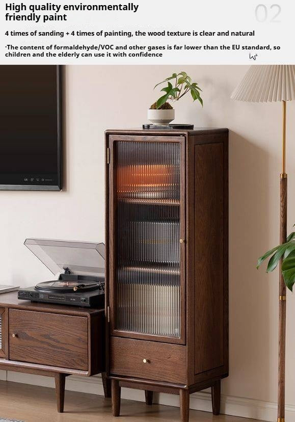 Oak Solid Wood Modern Side Cabinet