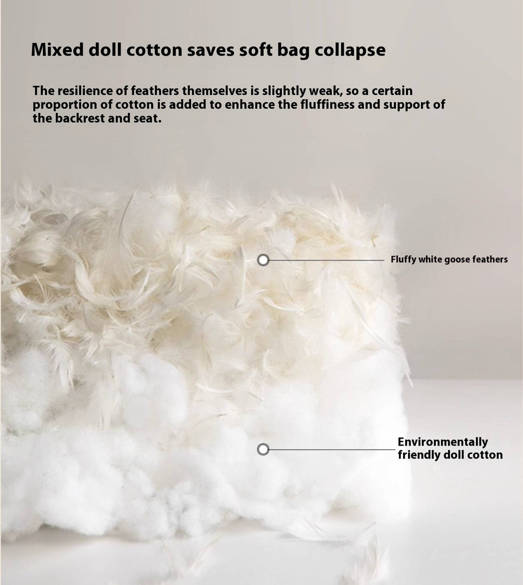 Fabric Sofa Simple High Backrest-