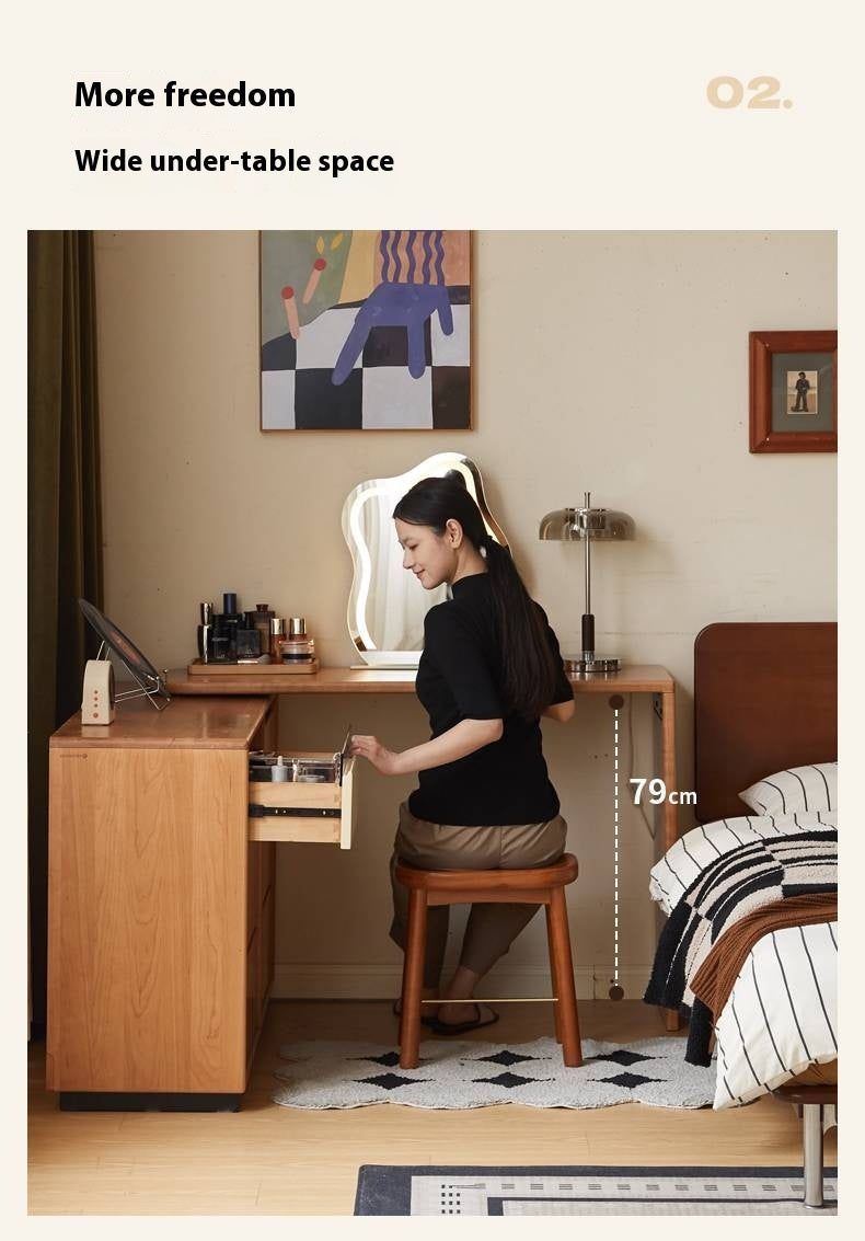 Cherry Solid Wood Modern Style Dressing Table