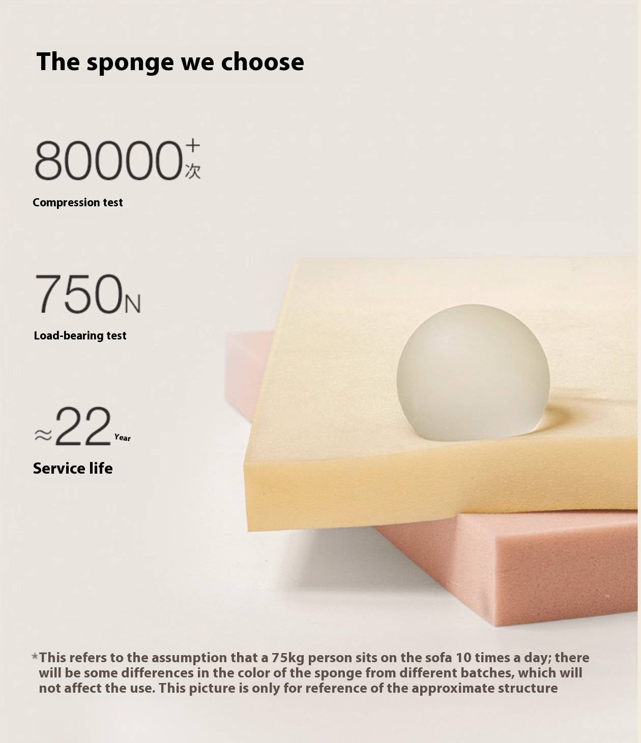 Fabric Sofa Simple High Backrest-