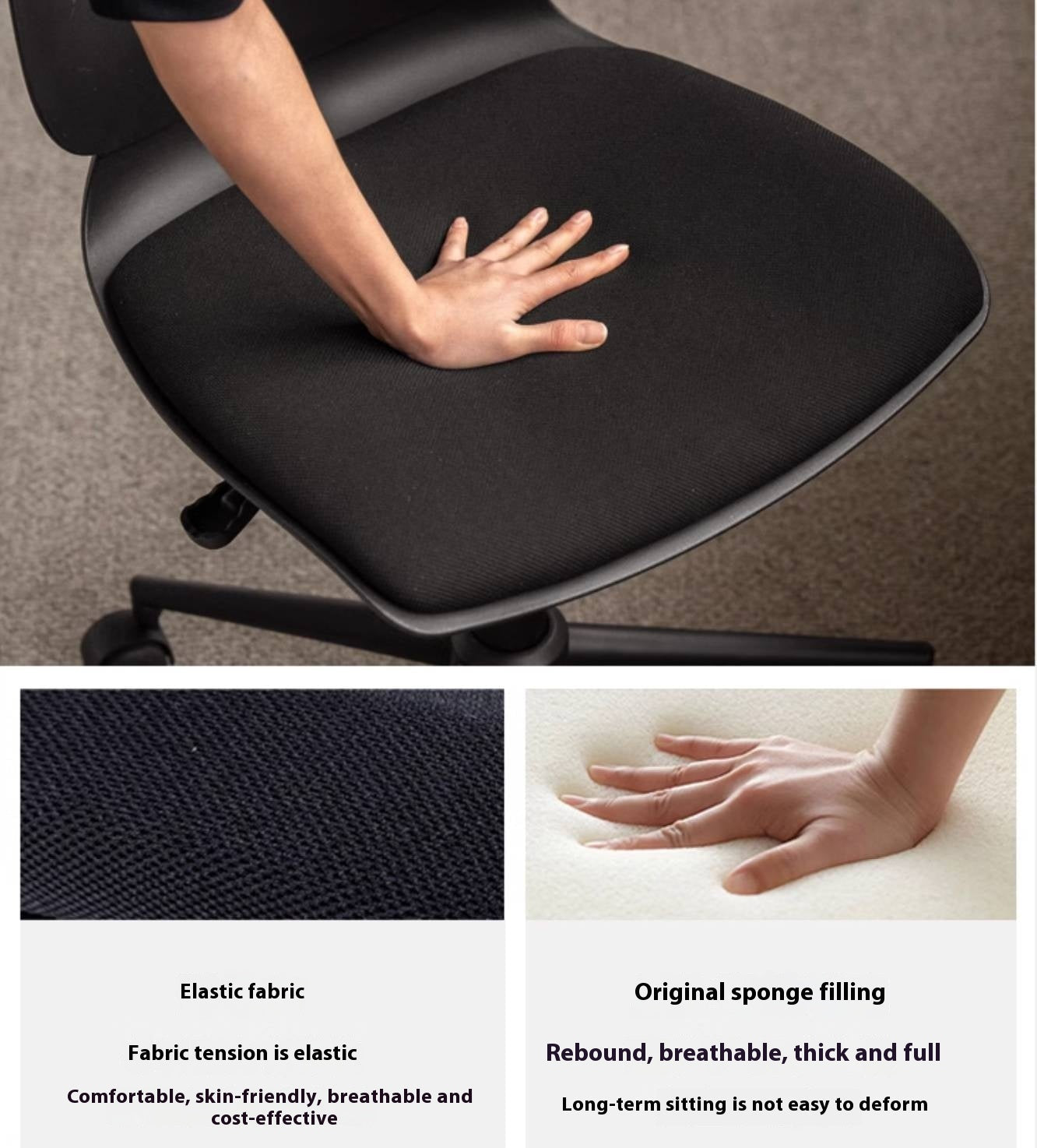 Fabric Adjustable And Casual Office Chair