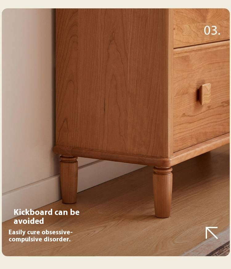 Cherry Solid Wood Middle Ancient Style Bookcase