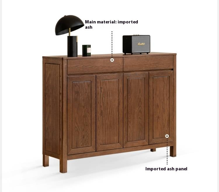 Ash Solid Wood Large Capacity Shoe Cabinet