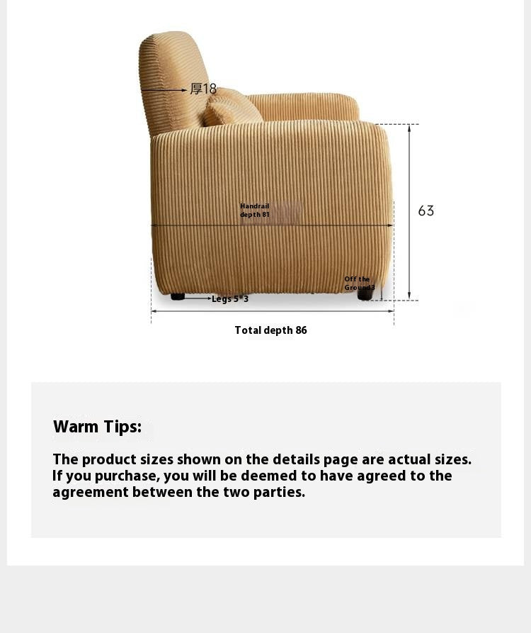 Fabric Retractable Modern Sofa Bed