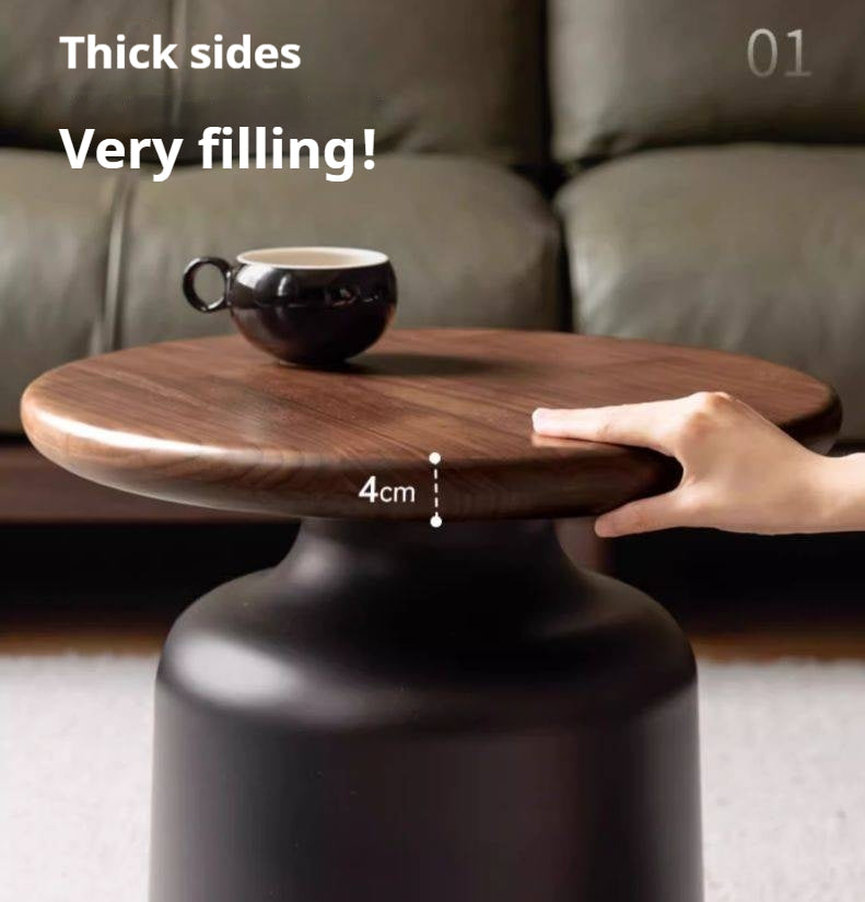 Black Walnut Solid Wood Italian Light Luxury Tea Table