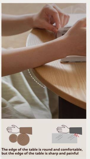 Ash Solid Wood Wabi Sabi Style Creative Coffee Table