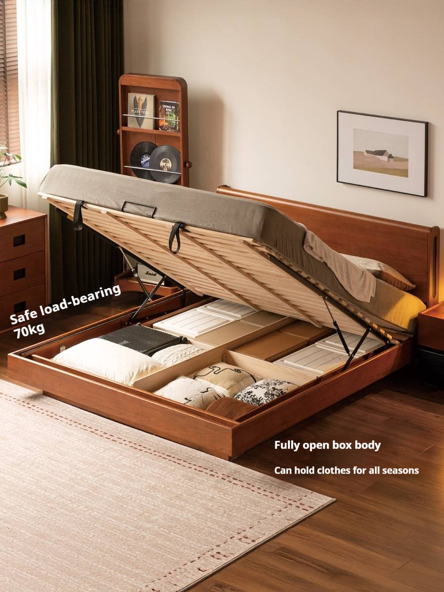 Poplar Wood Solid Wood Antique Style Box Bed