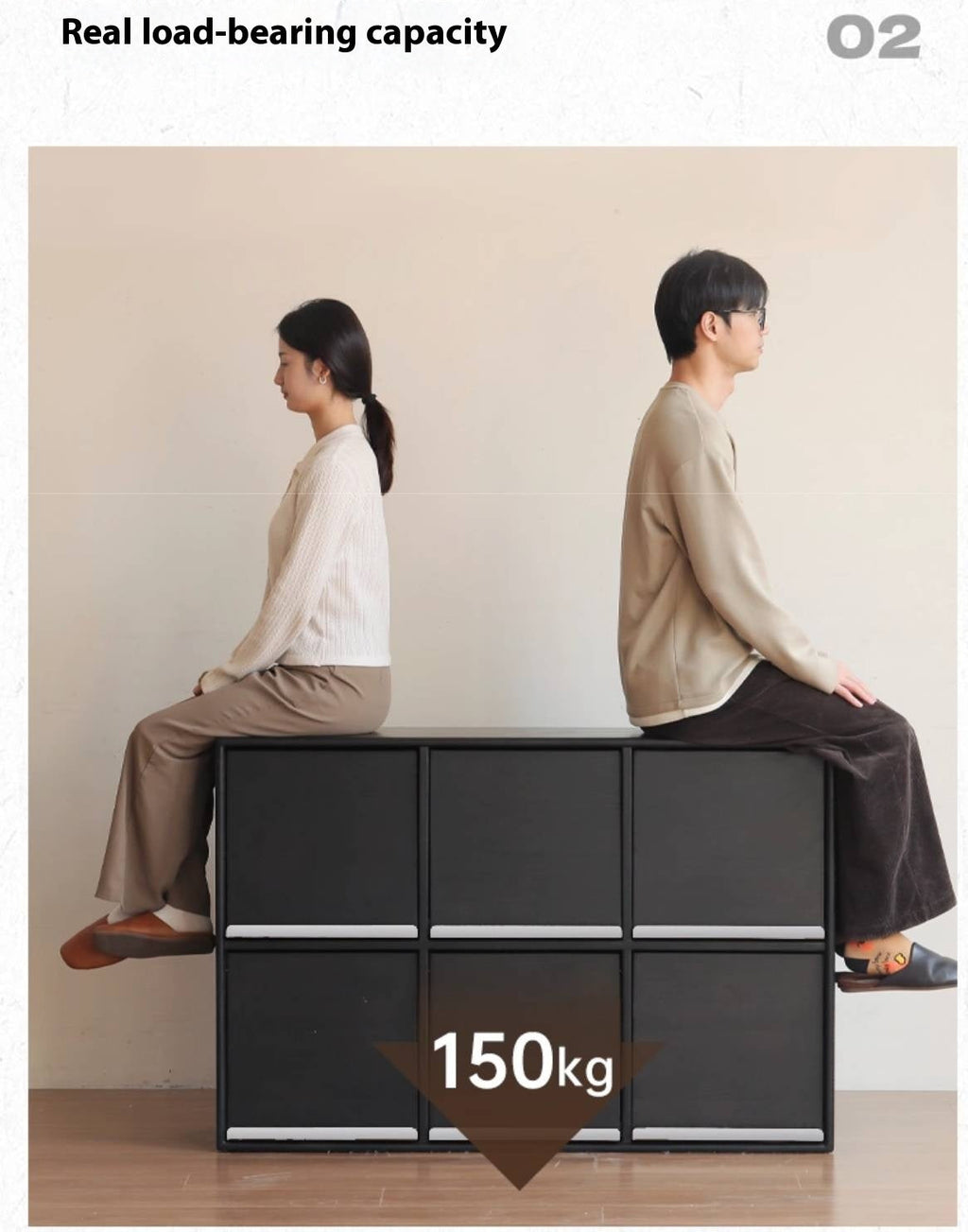 Oak Solid Wood Bauhaus Bookcase Module Combination