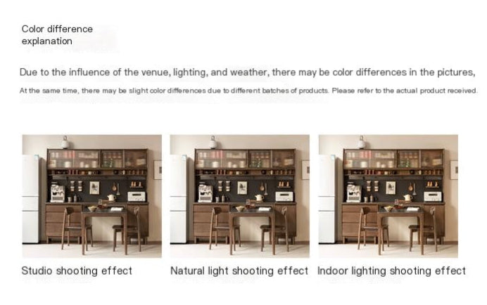 Black Walnut, Oak Solid Wood Light Luxury Style Rock Plate Storage Cabinet