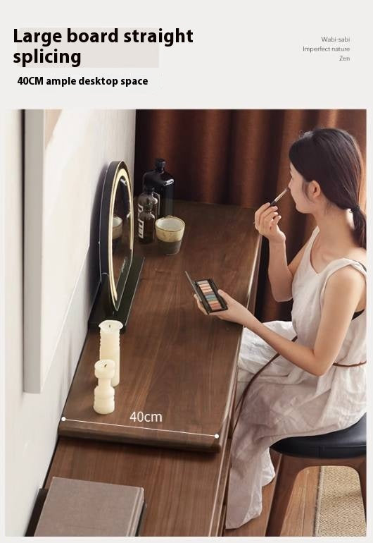 Black Walnut Solid Wood Light Luxury Dressing Table