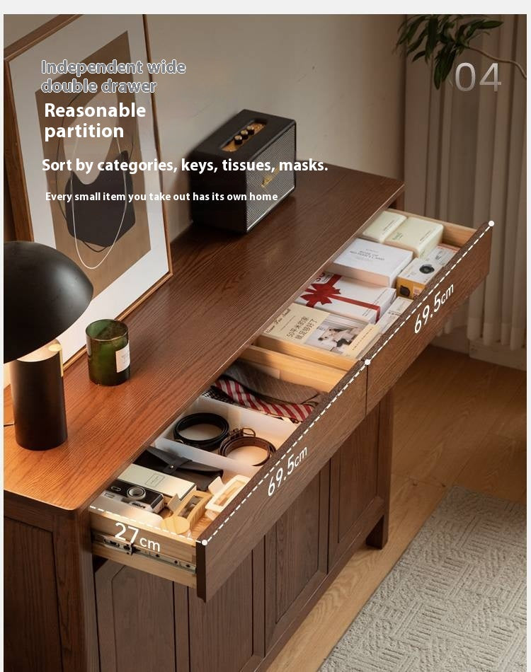 Ash Solid Wood Large Capacity Shoe Cabinet