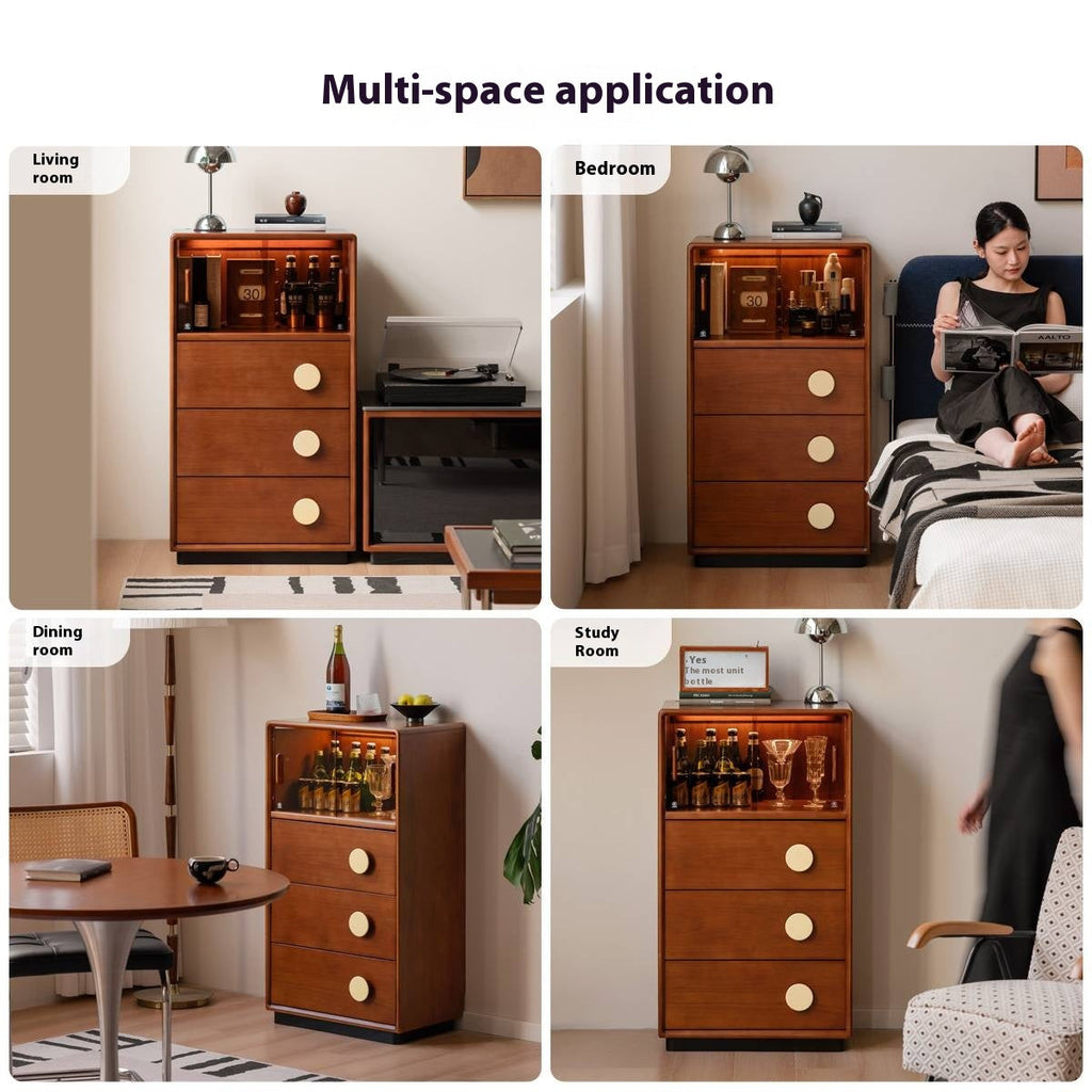 Poplar Solid Wood Middle Ages Side Cabinet