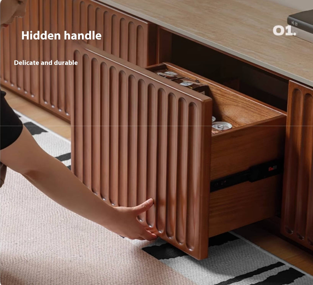 Poplar Solid Wood Antique Style TV Stand