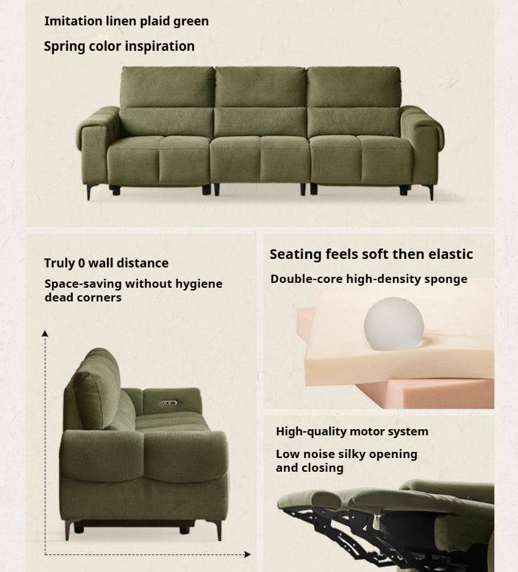Fabric Electric-Retractable Sofa