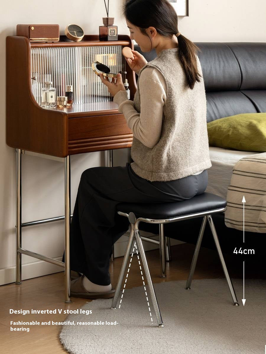 Leather Soft Padded Makeup Stool