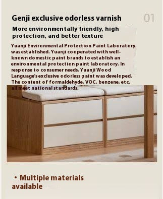 Oak Solid Wood Cream Style Study  Bookcase