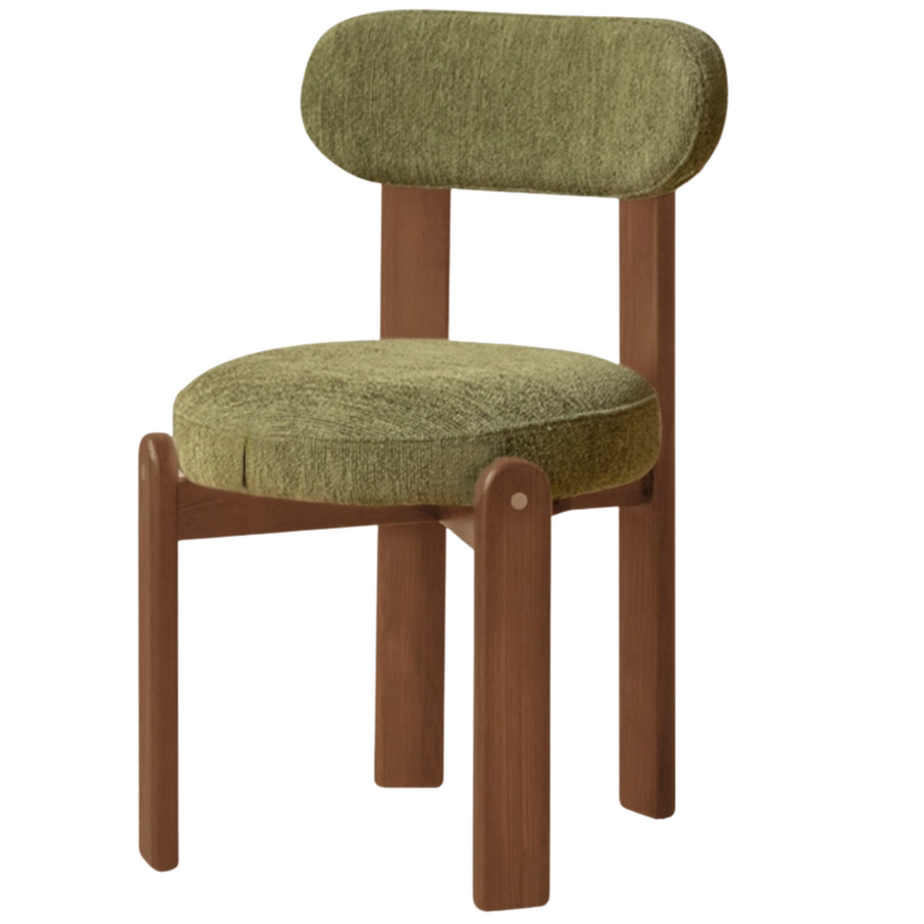 Black Walnut, Cherry, Beech, Solid Rubberwood Retro Style Dining Chair