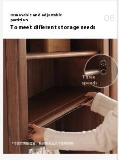 Solid Rubberwood, Oak Solid Wood Modern Bookcase