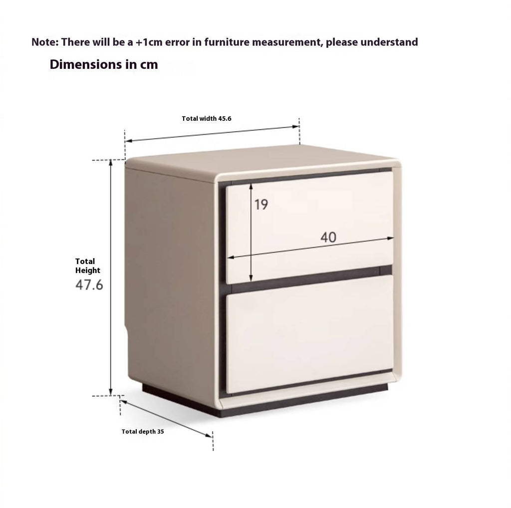 Solid Rubberwood Modern Style Nightstand