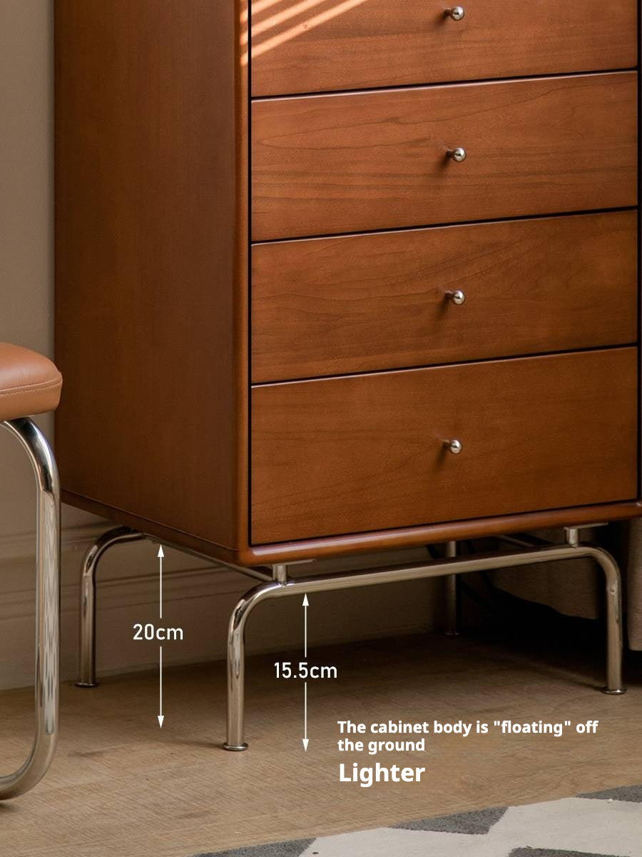 Poplar Solid Wood Ancient Style Wall Drawer Cabinet