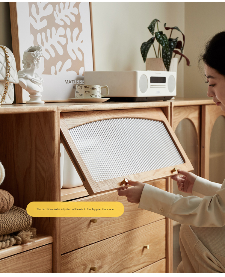 Oak Solid Wood Modern Free Combination Bookshelf