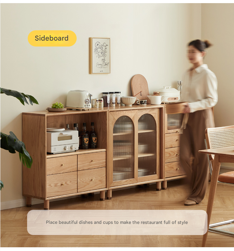 Oak Solid Wood Modern Free Combination Bookshelf