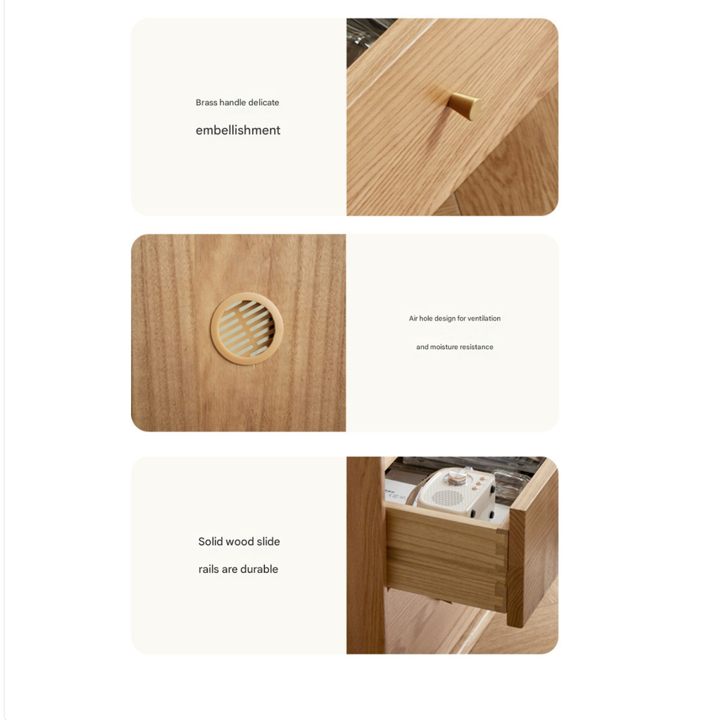 Oak Solid Wood Modern Free Combination Bookshelf