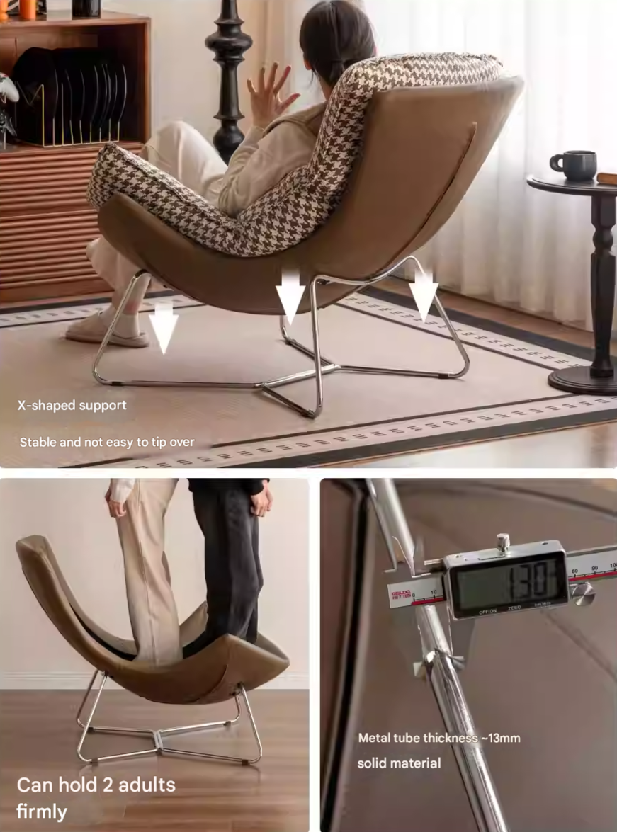 Fabric Eggshell Modern Chair