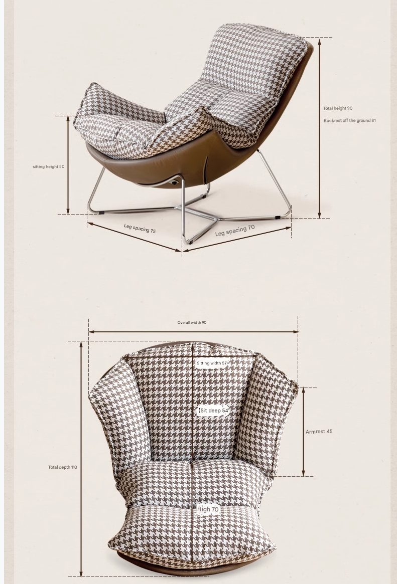 Fabric Eggshell Modern Chair