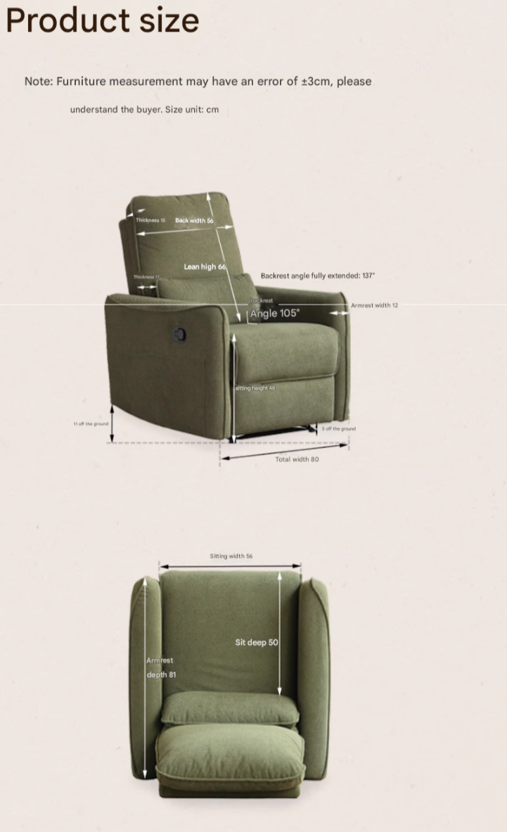Fabric Recliner Armchair