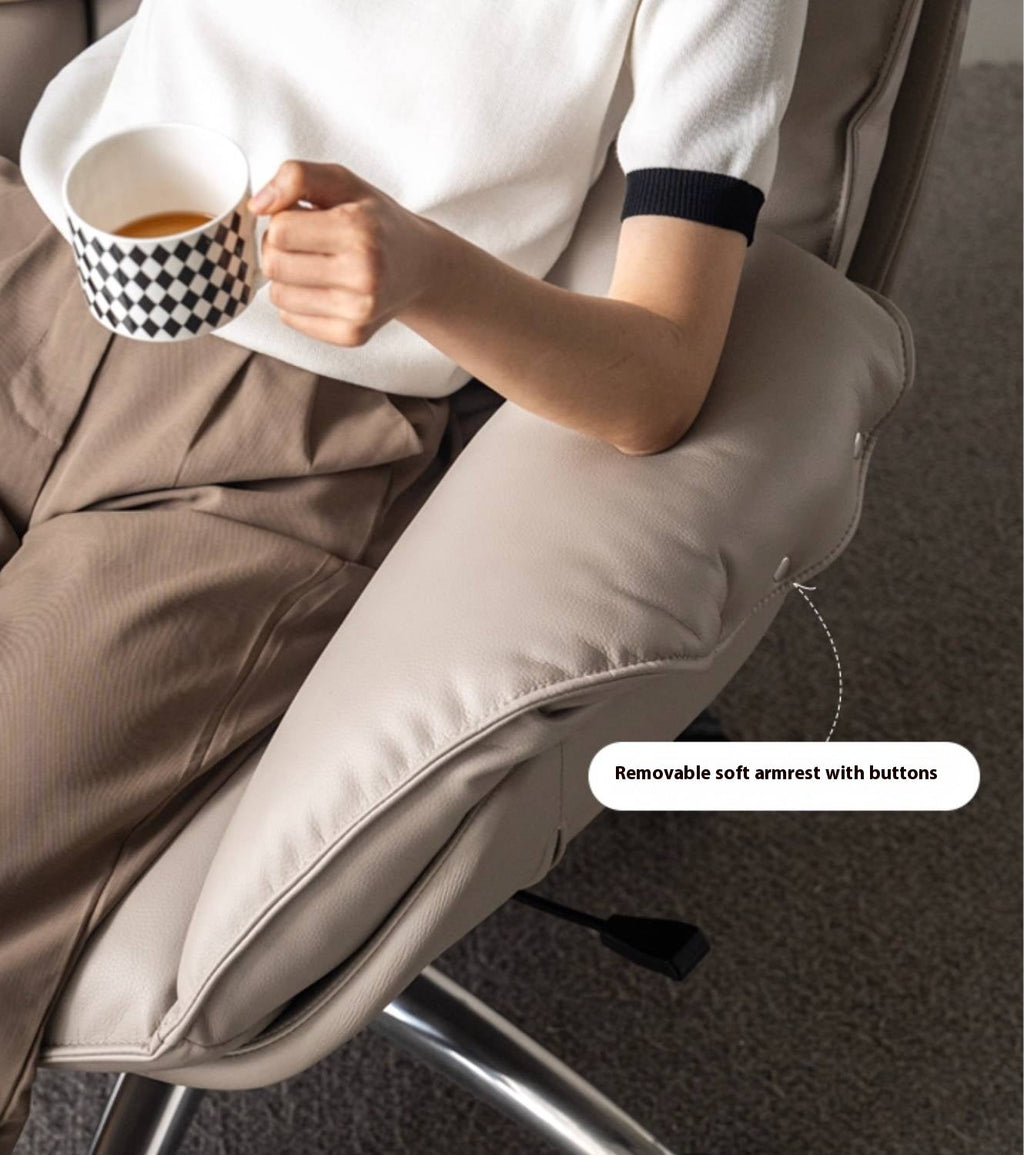 Leather Leisure Rotating Office Armchair