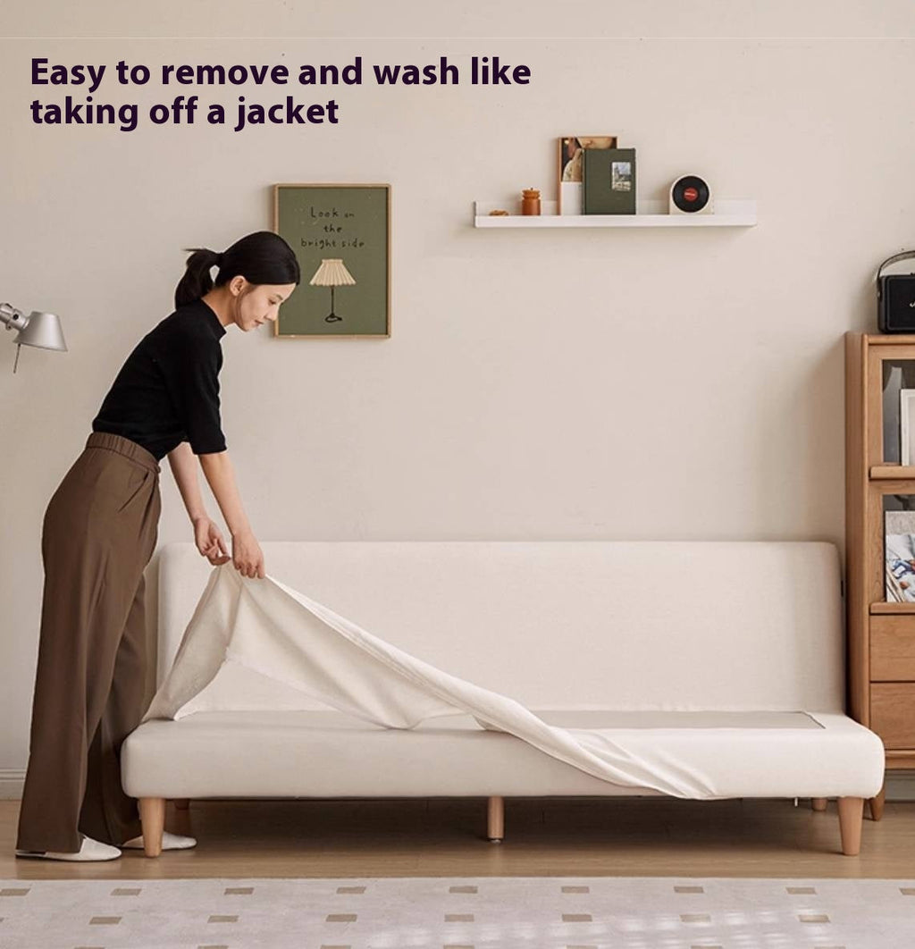 Beech, Fabric Cotton And Linen Sofa