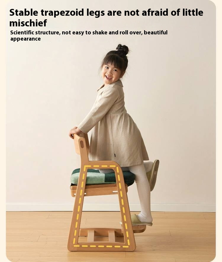 Beech Solid Wood Washable Kids Soft Chair