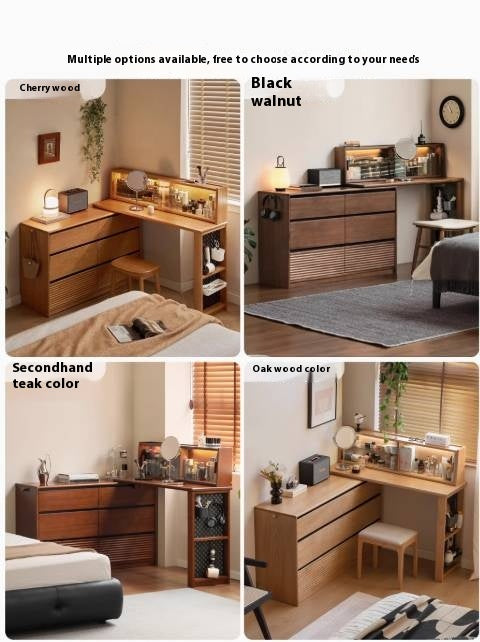 Ash Solid Wood Modern Multi-function Dressing Table