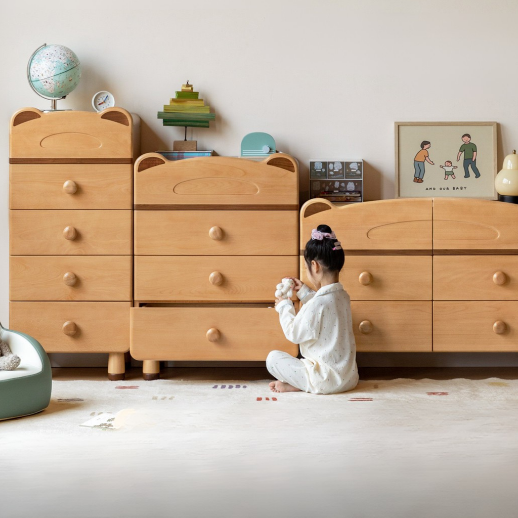 Beech Solid Wood Childrens Drawer