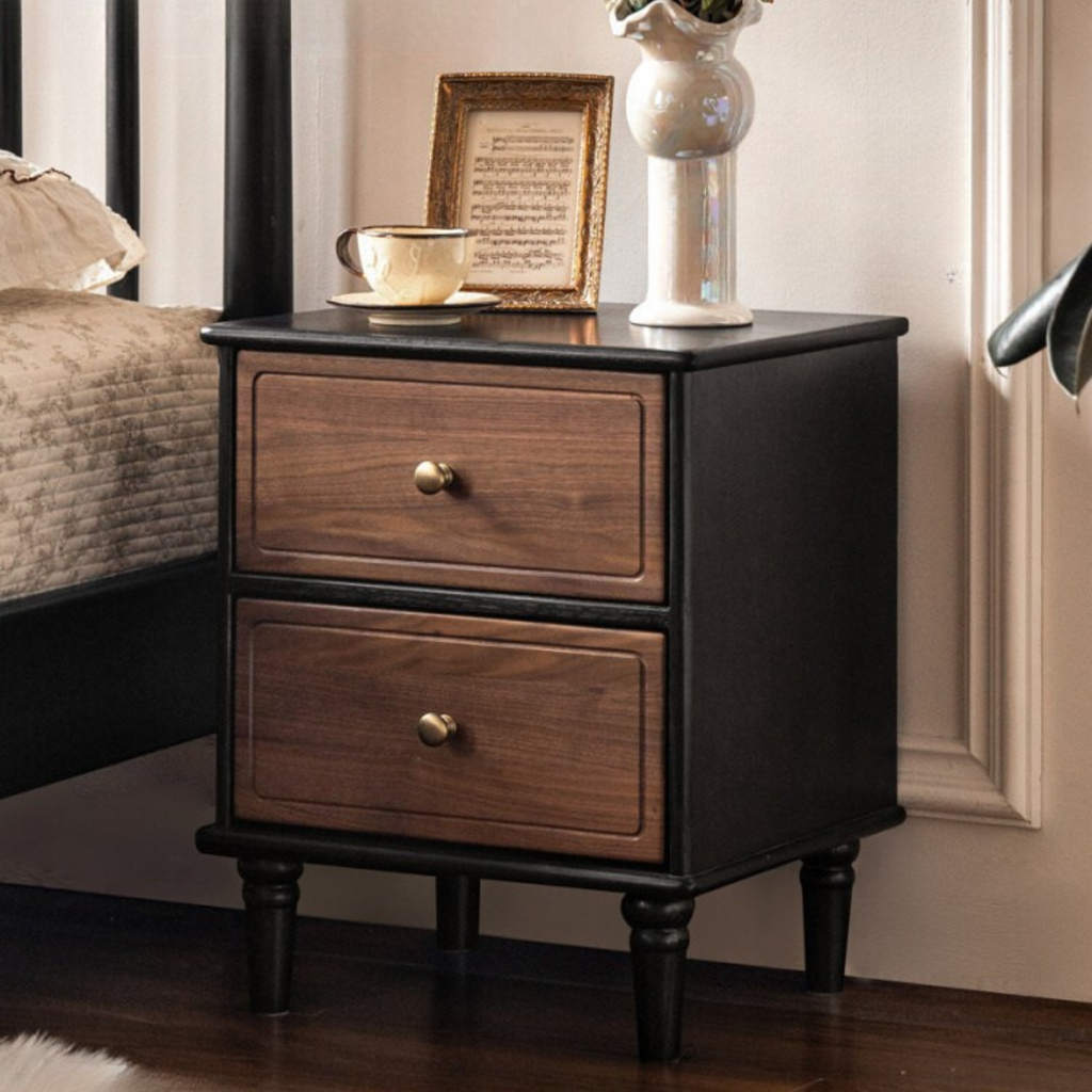 Oak Solid Wood American Retro Nightstand