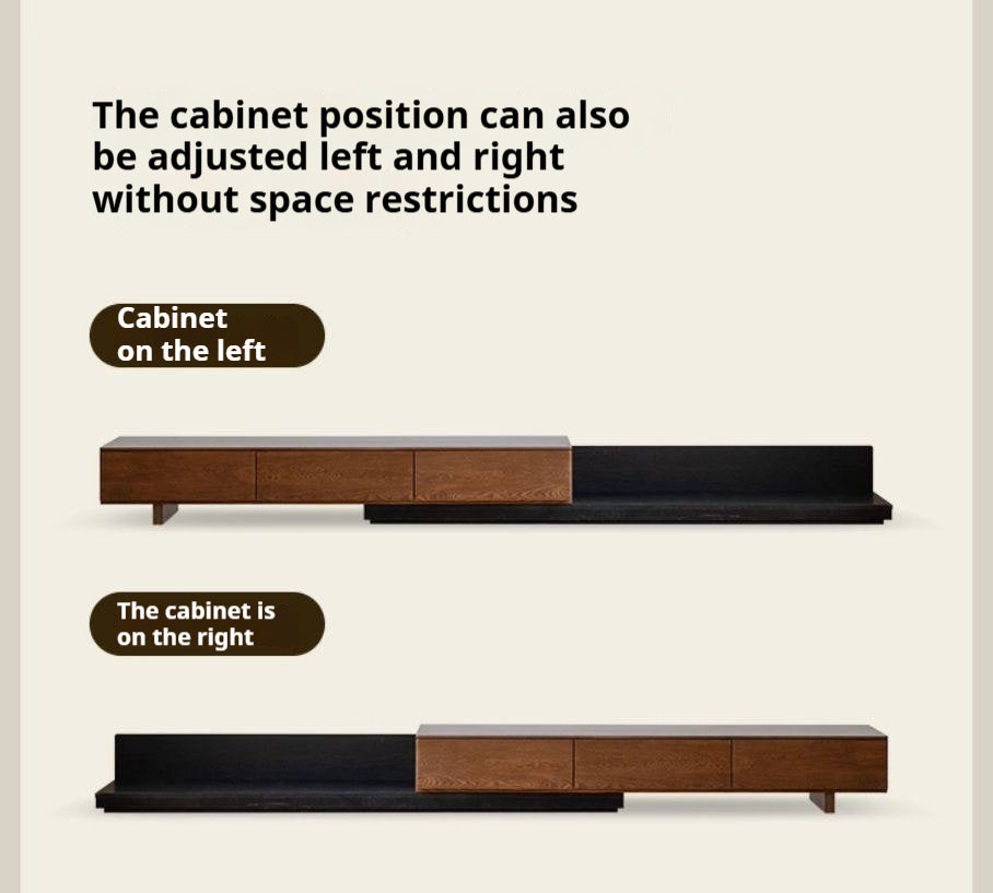 Ash Solid Wood Modern Simple Floor TV Cabinet